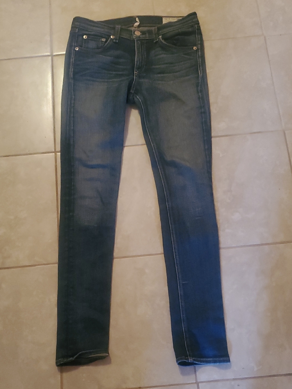 rag & bone Dark Blue Skinny Jeans